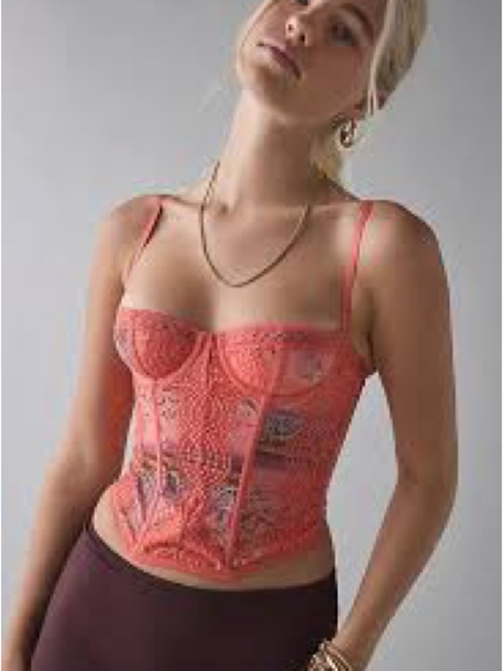 Urban Outfitters Aura Lace Corset Top